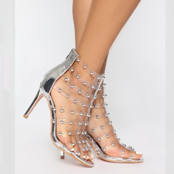 Host Pick!!!! Silver Studded Sandals - Picture 6 of 6